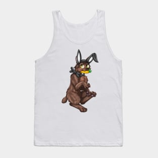 Bobtail BunnyCat: Chocolate (Black) Tank Top